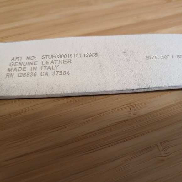 J.Lindeberg - White belt (size 30") - Genuine Leather - Picture 4 of 4